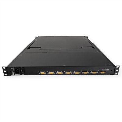 KVM konzola 19" LCD, 8 Port, VGA, PS2+USB, DE layout