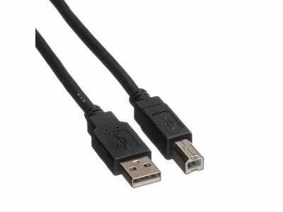Kábel USB 2.0 A-B M/M 0.8m, High Speed, čierny, Eko balenie