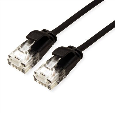 UTP Patchkábel LSOH 2m cat.6a, čierny, slim, Cu, Flex Cable, Component Level
