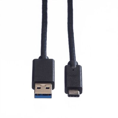 Kábel USB 3.2 Gen 1, AM/CM Typ C 1m, 5Gbps, čierny