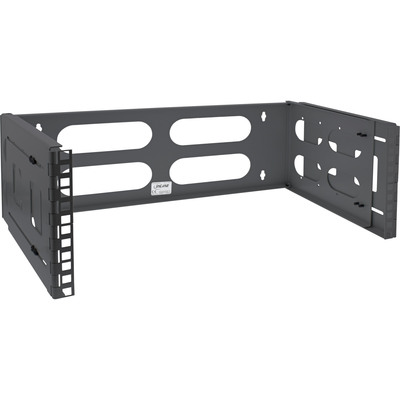 19" Mini skriňa ramova 4U, nastavitelná hĺbka: 240 - 400mm, čierna, RAL9005