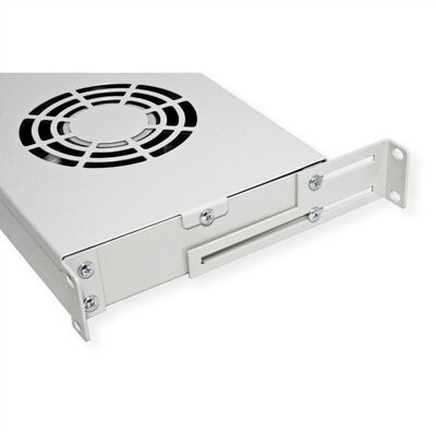 19" Ventilačná jednotka, 2 vetráky, 1U, ON/OFF, sivá
