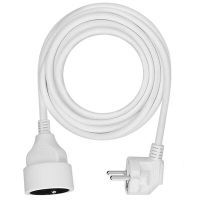 Predlžovačka 5m s 1 zásuvkou, 1.00mm², biela