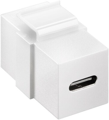 Modul USB 3.1 CF/CF, Keystone, biely, 10Gbit/s, 100W