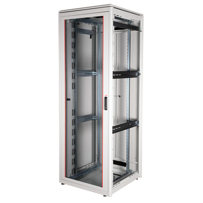 19" Rack na podlahu 47U, 2276x800x800mm (HxWxD), PRO, sklenené dvere, sivý