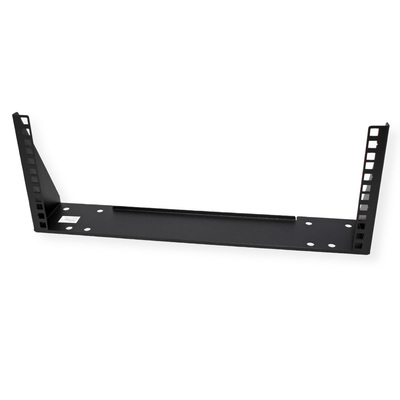 Konzola pre 19" komponenty, nástenná/pod stôl, 4U, čierna