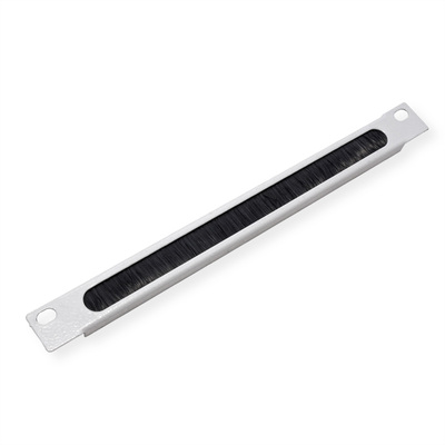 10" Panelová záslepka, prechodka s kefkami, 0.5U, sivá