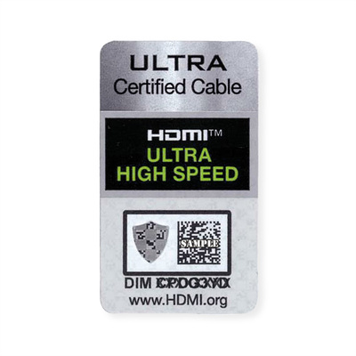 Kábel HDMI M/M 3m, Ultra High Speed+Eth, 8K@60Hz, HDMI 2.1, pozl. kon., čierny, cert., Roline Green
