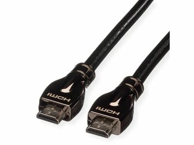 Kábel HDMI M/M 3m, Ultra High Speed+Eth, HDMI 2.0, 4K@60Hz 18G, G pozl. kon., čierny