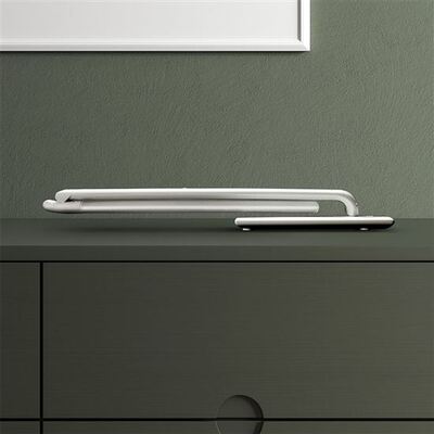 Stolná LED lampička stmievateľná, 12W, voľba teploty svetla, USB, biely lesk