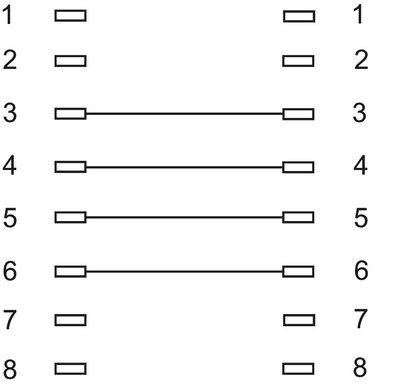 Kábel telefónny RJ45(8P4C), 6m, M/M, čierny