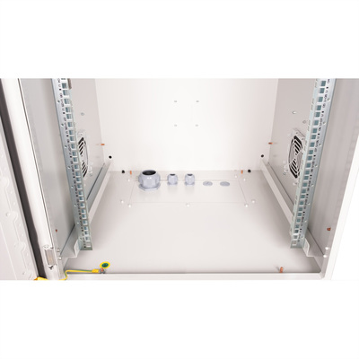 19" Rack na stenu 12U, sivý, 713x600x600mm (HxWxD), RAL7035, IP55, vonkajší, odnímateľné bočnice