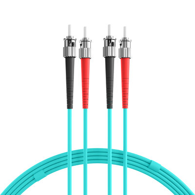 Fiber kábel ST-ST, 15m Duplex OM3(50/125µm), LSOH, 3mm, tyrkysový