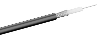 Kábel koax. návin 100m, RG59, 75 Ohm, 2x tienený, 6.2mm, CCS, čierny