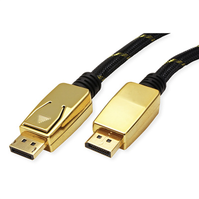 Kábel DisplayPort M/M 2m, 8K@60Hz, DP v1.4, 32.4Gbit/s, čierny, pozl. konektor, Gold