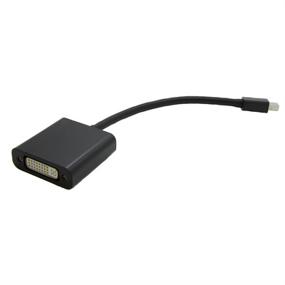 Adaptér mini DisplayPort na DVI-I M/F, 15cm čierny