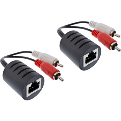 Predĺženie Audio 2x Cinch cez TP do 50m, 10cm kábel