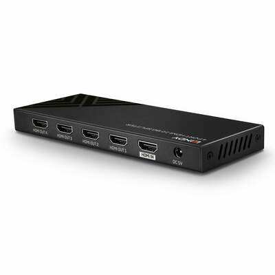 Video distribútor/splitter HDMI 1IN/4OUT UHD 4K (60Hz) 18G, čierny