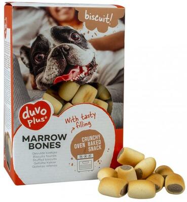 Pamlsky DUVO PLUS Marrow Bones - chrumkavé sušienky z kostnej drene s náplňou, 500g