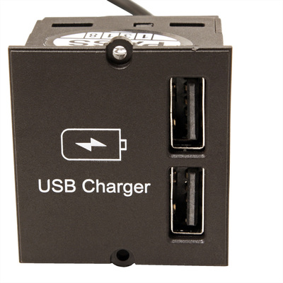 Modul pre BACHMANN, nabíjací/charger, 2xUSB (USB A), 2.4A, 0.2m, GST18, čierny