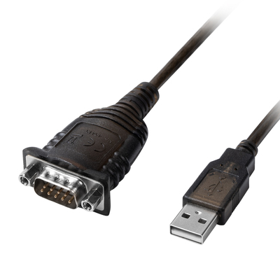 Káblový adaptér USB na RS232 (M), 9pin, 1.5m, čierny