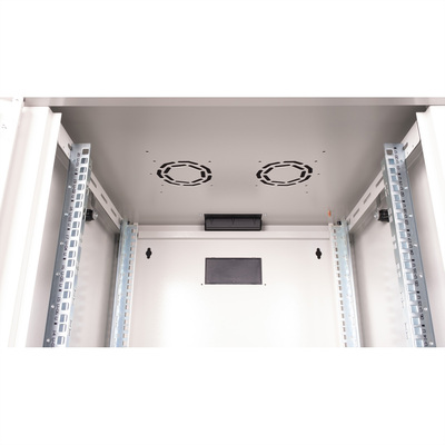 19" Rack na stenu 20U, sivý, 996x600x600mm (HxWxD), RAL7035, PRO, odnímateľné bočnice