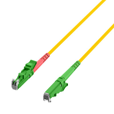 Fiber kábel E2000/APC-E2000/APC, 2m Duplex OS2(9/125µm), LSOH, 3mm, žltý