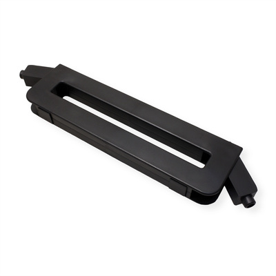 Stojan/podstavec na notebook/monitor, výškovo nastaviteľný, XL, drevený, čierny