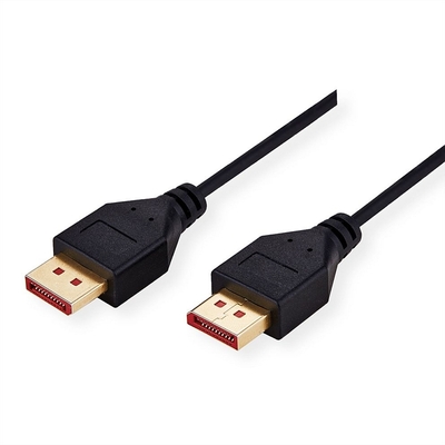 Kábel DisplayPort M/M 1.5m, 8K@60Hz, DP v1.4, 32.4Gbit/s, čierny, pozl.konektor, slim