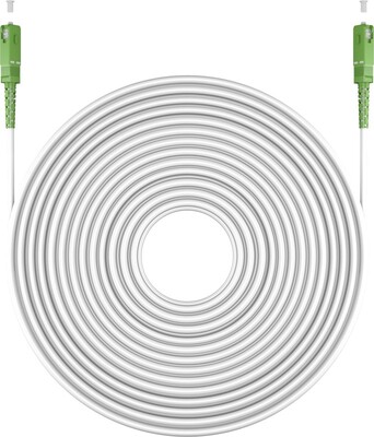 Fiber kábel SC/APC-SC/APC, 10m Simplex OS2(9/125µm), LSOH, 3mm, Kábel pre Orange a Magio, biely