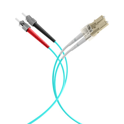 Fiber kábel LC-ST, 30m Duplex OM3(50/125µm), LSOH, 2mm, tyrkysový