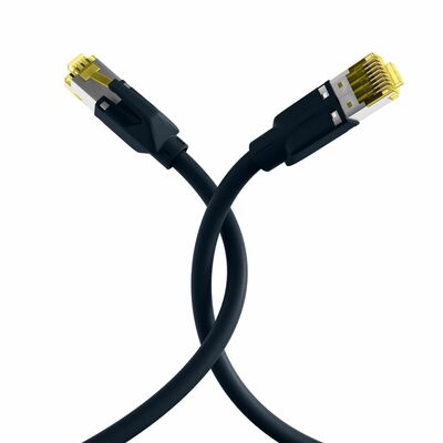 S/FTP (PiMF) Patchkábel LSOH, 40m cat.6a, čierny, Cu, Draka UC900 s TM31