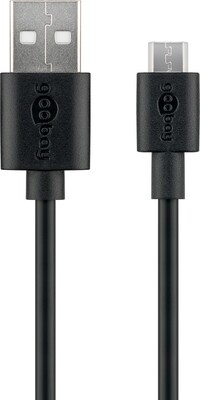 Kábel USB 2.0 A-MICRO-B M/M 0.5m, High Speed, čierny