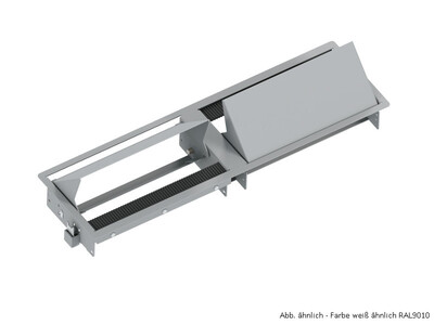 CONI DUO montážny kryt, krátky, 512x151x68mm, oceľ, striebornosivý