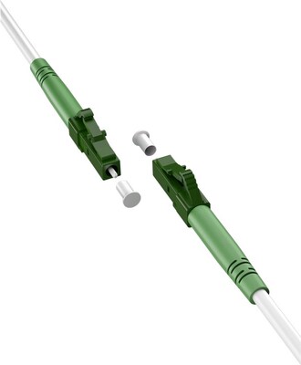 Fiber kábel LC/APC-LC/APC, 1m Simplex OS2(9/125µm), LSOH, 3mm, biely