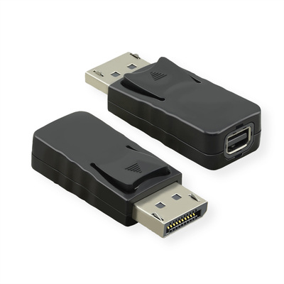 Adaptér DisplayPort na mini DisplayPort M/F, dongle, čierny
