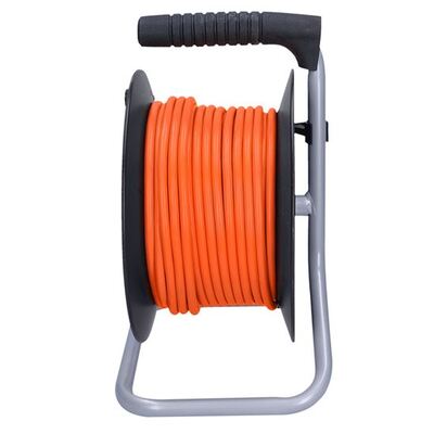 Predlžovačka bubon 25m s 4 zásuvkami, 1.50mm², tepelná poistka, oranžová