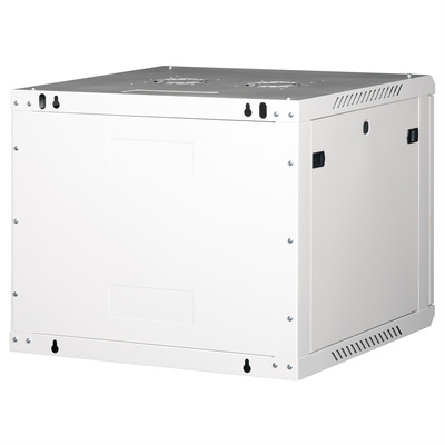 19" Rack na stenu 9U, sivý, 512x600x600mm (HxWxD), odnímateľné bočnice
