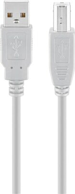 Kábel USB 2.0 A-B M/M 1.8m, High Speed, sivý LC