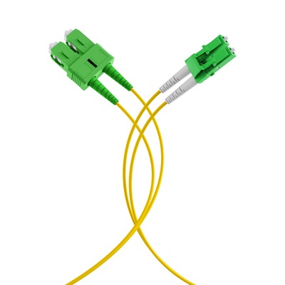 Fiber kábel LC/APC-SC/APC, 10m Duplex OS2(9/125µm), LSOH, 2mm, žltý