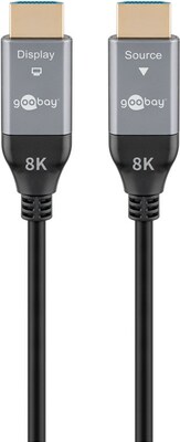 Kábel HDMI M/F 20m, Ultra High Speed+Eth, 8K@60Hz, HDMI 2.1, 48G, G pozl. kon., čierny