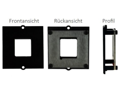 Modul pre BACHMANN, rámček 1xKeystone, kovový, čierny
