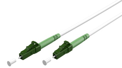 Fiber kábel LC/APC-LC/APC, 1m Simplex OS2(9/125µm), LSOH, 3mm, biely