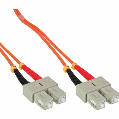 Fiber kábel SC-SC, 10m Duplex OM2(50/125µm), LSOH, 2mm, oranžový