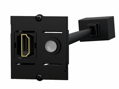 Modul pre BACHMANN, HDMI + Tlačidlo, 1m, s konektorom RJ11 pre tlačidlo, čierny