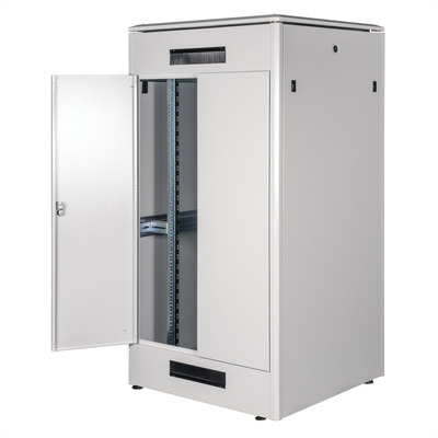 19" Rack na podlahu 32U, 1609x800x800mm (HxWxD), PRO, sklenené dvere, sivý