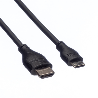 Kábel HDMI/HDMI mini M/M 2m, High Speed+Eth, 4K@30Hz, HDMI 1.4, čierny