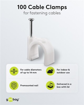 Káblová úchytka 14mm, 100ks/bal