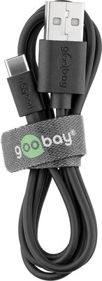 Kábel USB 2.0 Typ C AM/CM 1m, High Speed, čierny