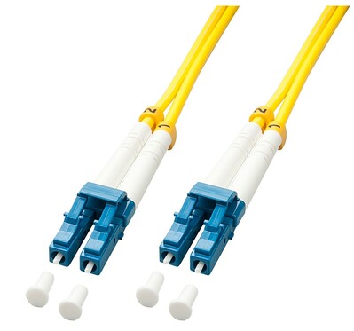 Fiber kábel LC-LC, 15m Duplex OS2(9/125µm), LSOH, 3mm, žltý